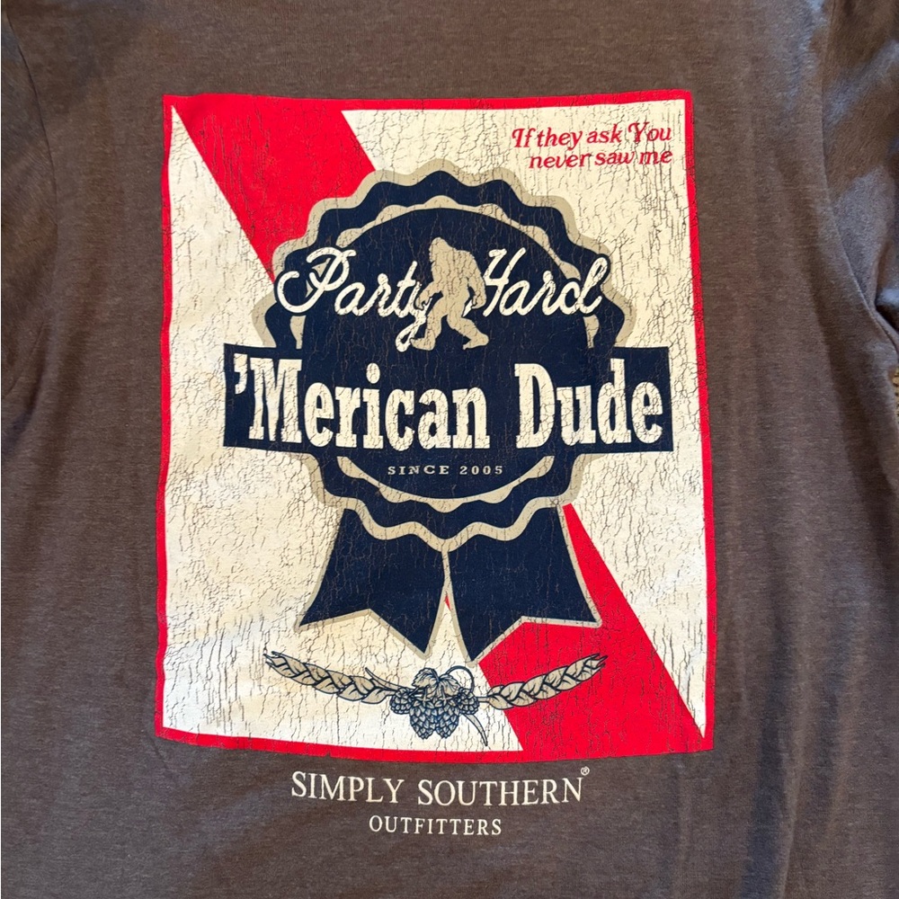Simply Southern Brown 'Merican Dude Tee